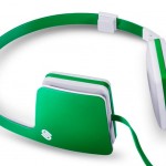 Casque audio design vert