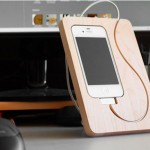 Dock iPhone en bois