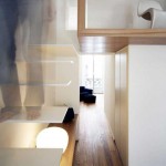 Escalier design blanc et bois