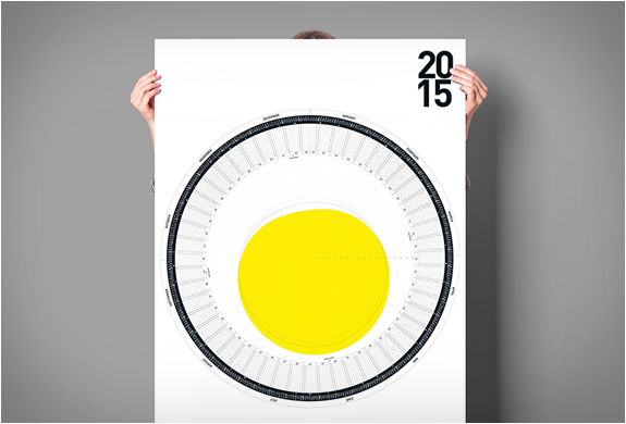 Calendrier circulaire design 2015 de Sören Lachnit